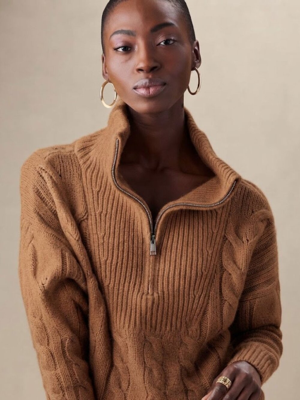 Banana Republic Cavo half zip sweater